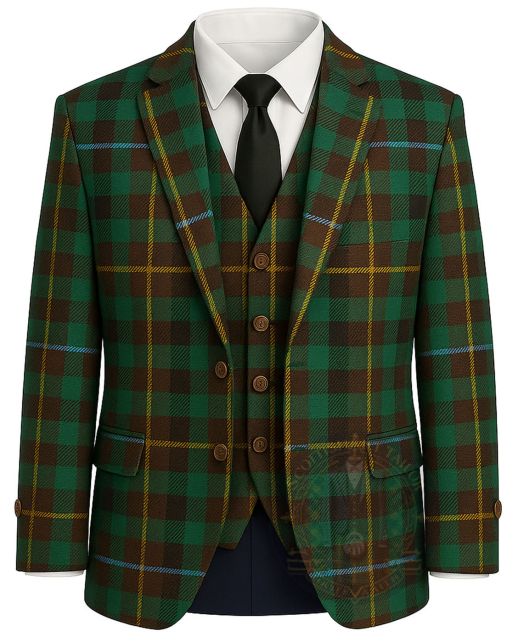 Scottish Clan Tartan Luxury Jacket- Front Side