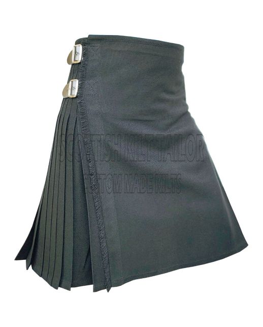 Solid Gray Tartan Kilt, Gray color for Male
