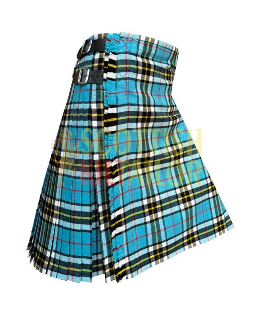 Thompson Blue Tartan Kilt, Blue color for Male