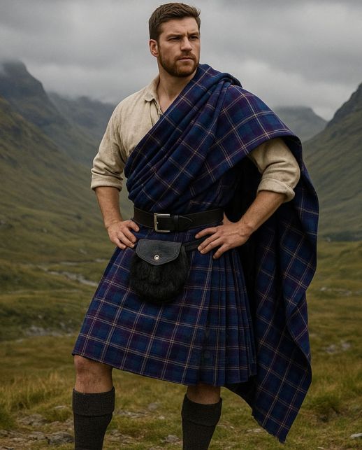 Traditional Scottish Clan Great Kilt