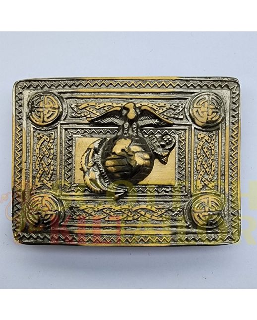 US. Badge Antique Kilt Belt Buckle, Antique color for Male