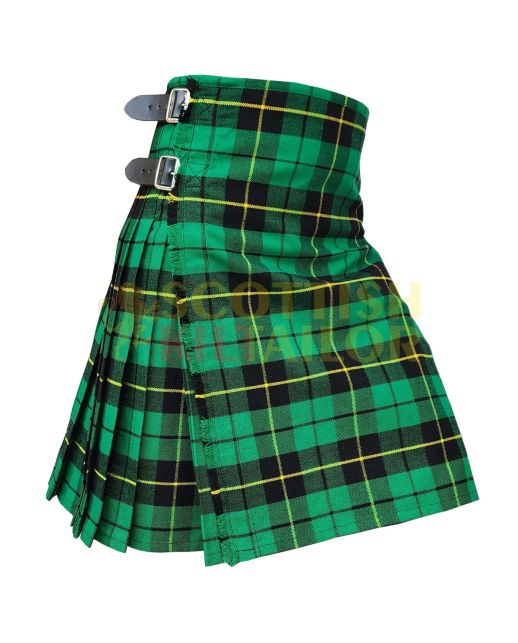 Wallace Hunting Tartan Kilt, Green color for Male