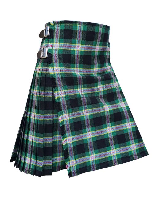 Wells Ancient Tartan Kilt, Green color for Male