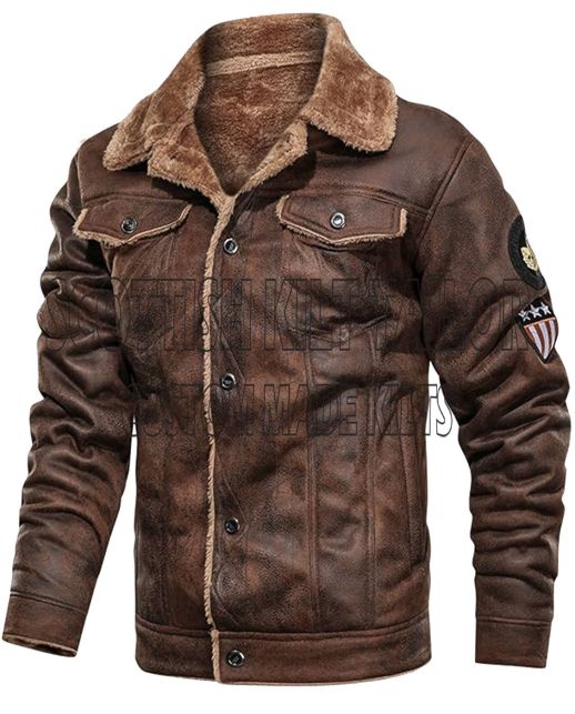 Winter Brown Leather Jacket