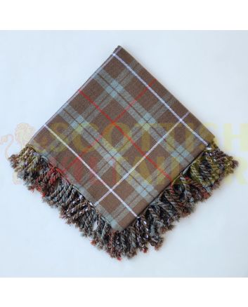 Scottish Traditional Fraser Weathered Tartan Kilt Fly plaid, Brown color for Male