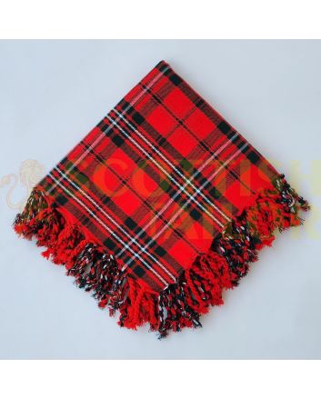 Scottish Traditional Scott Family Tartan Kilt Fly plaid, Red color for Male