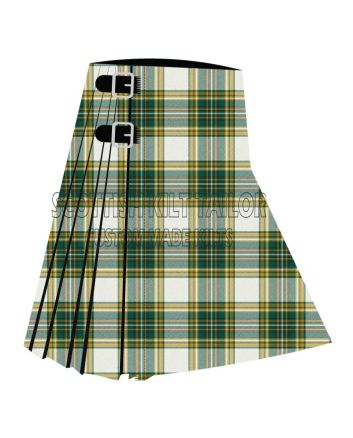 Arbutus Premium Tartan Kilt, White color for Male