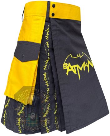 Black Batman Hybrid Utility Kilt