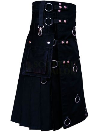 Black Long Fashion Kilt