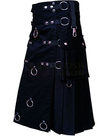 Black Long Fashion Kilt