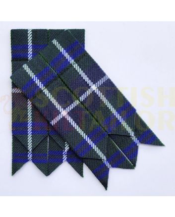 Blue Douglas Tartan Kilt Flashes, Blue color for Male