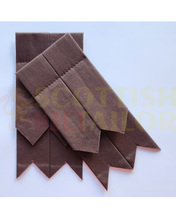 Brown Cotton Kilt Flashes, Brown color for Male