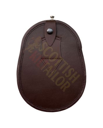 Brown Leather Sporran Antique Celtic Cantle