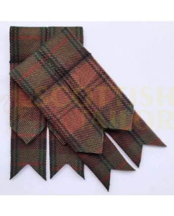 Brown Watch Tartan Kilt Flashes, Brown color for Male