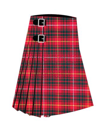 Bruce Modern Premium Tartan Kilt, Red color for Male