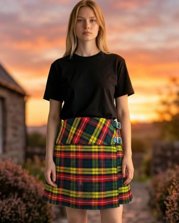 Buchanan Modern Tartan Women Billie Kilt Mini Skirt