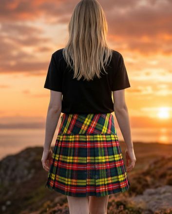 Buchanan Modern Tartan Women Billie Kilt Mini Skirt