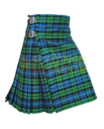 Campbell Ancient Tartan Kilt, Green color for Male