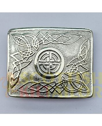 Celtic Silver Kilt Belt Buckle, Silver color for Male