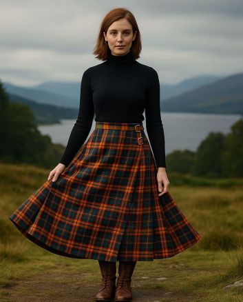 Clan Tartan Vintage Style Women Skirt