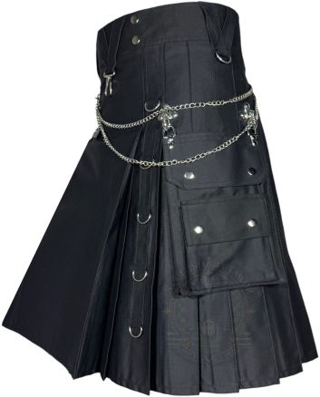 Custom Made Black Gothic Kilt