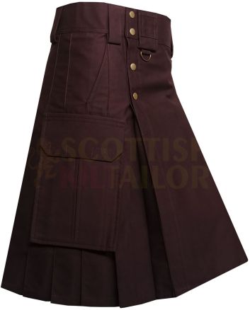 Dark Brown Tactical Duty Kilt