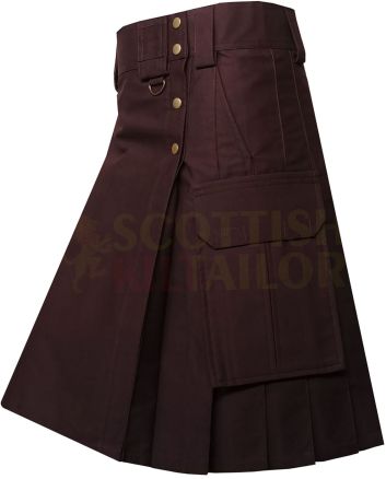 Dark Brown Tactical Duty Kilt