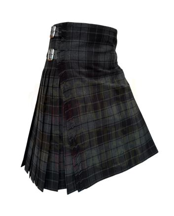 Dark Grey Highlander Tartan Kilt