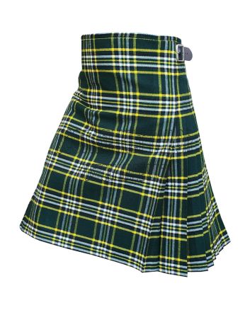 Dark Irish Green Tartan Kilt, Green color for Male