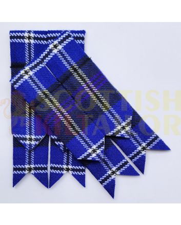 Heritage of Scotland Tartan Kilt Flashes, Blue color for Male