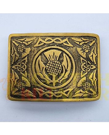 Highland Thistle Antique Kilt Belt Buckle, Antique color for Male