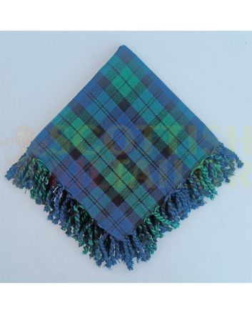Scottish Traditional Black Watch Tartan Kilt Fly plaid, Green color for Male