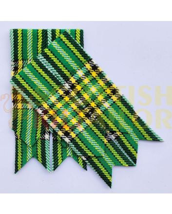 Irish National Tartan Kilt Flashes, Green color for Male