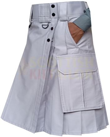 Light Grey Tactical Duty Kilt