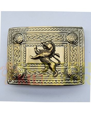 Lion Rampant Badge Antique Kilt Belt Buckle, Antique color for Male