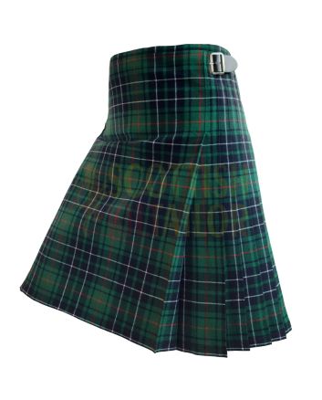 MacAualy Hunting Modern Tartan Kilt, Green color for Male