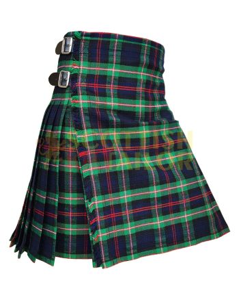 MacKenzie Morgan Modern Tartan Kilt, Green color for Male