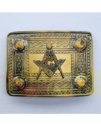 Masonic Badge Antique Kilt Belt Buckle, Antique color for Male
