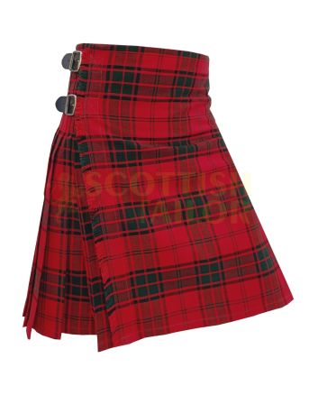 Maxwell Modern Clan Tartan Kilt, Red color for Male