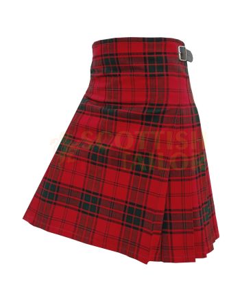 Maxwell Modern Clan Tartan Kilt, Red color for Male