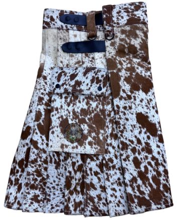 Natural Leather Hair Cowhide Utility Kilt