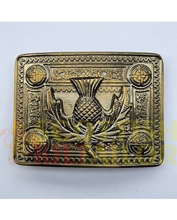 New Thistle Badge Antique Kilt Belt Buckle, Antique color for Male