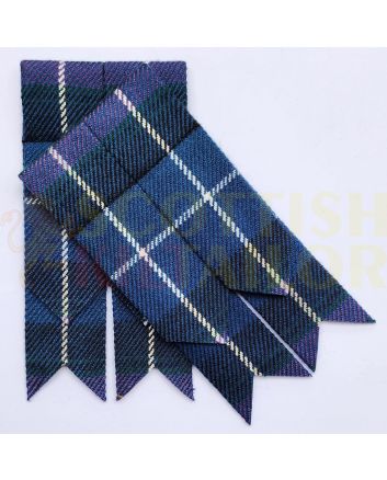 Pride of Scotland Tartan Kilt Flashes, Blue color for Male