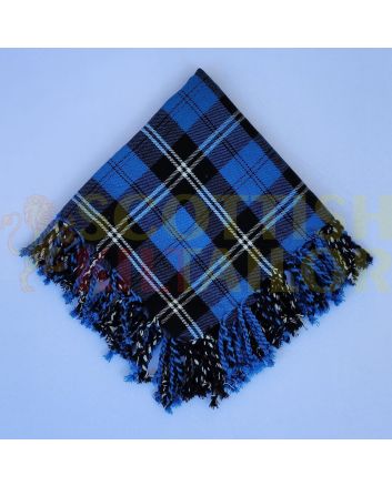 Scottish Traditional Ramsay Blue Tartan Kilt Fly plaid, Blue color for Male
