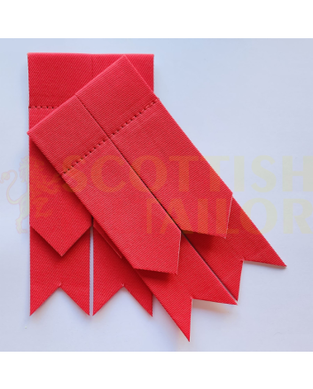 Red Cotton Kilt Flashes, Red color for Male