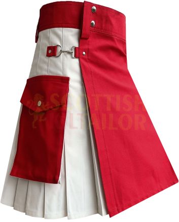 Red & White Premium Utility Kilt