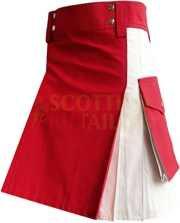 Red & White Premium Utility Kilt