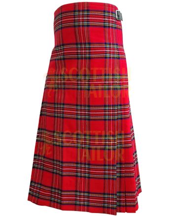 Royal Stewart Long Tartan Kilt, Red color for Male