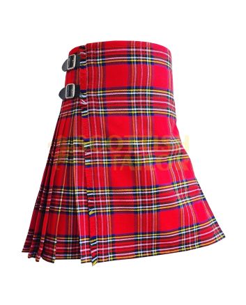 Royal Stewart Tartan Kilt, Red color for Male