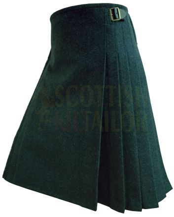 Scottish Green Wool Kilt, Green color for Male